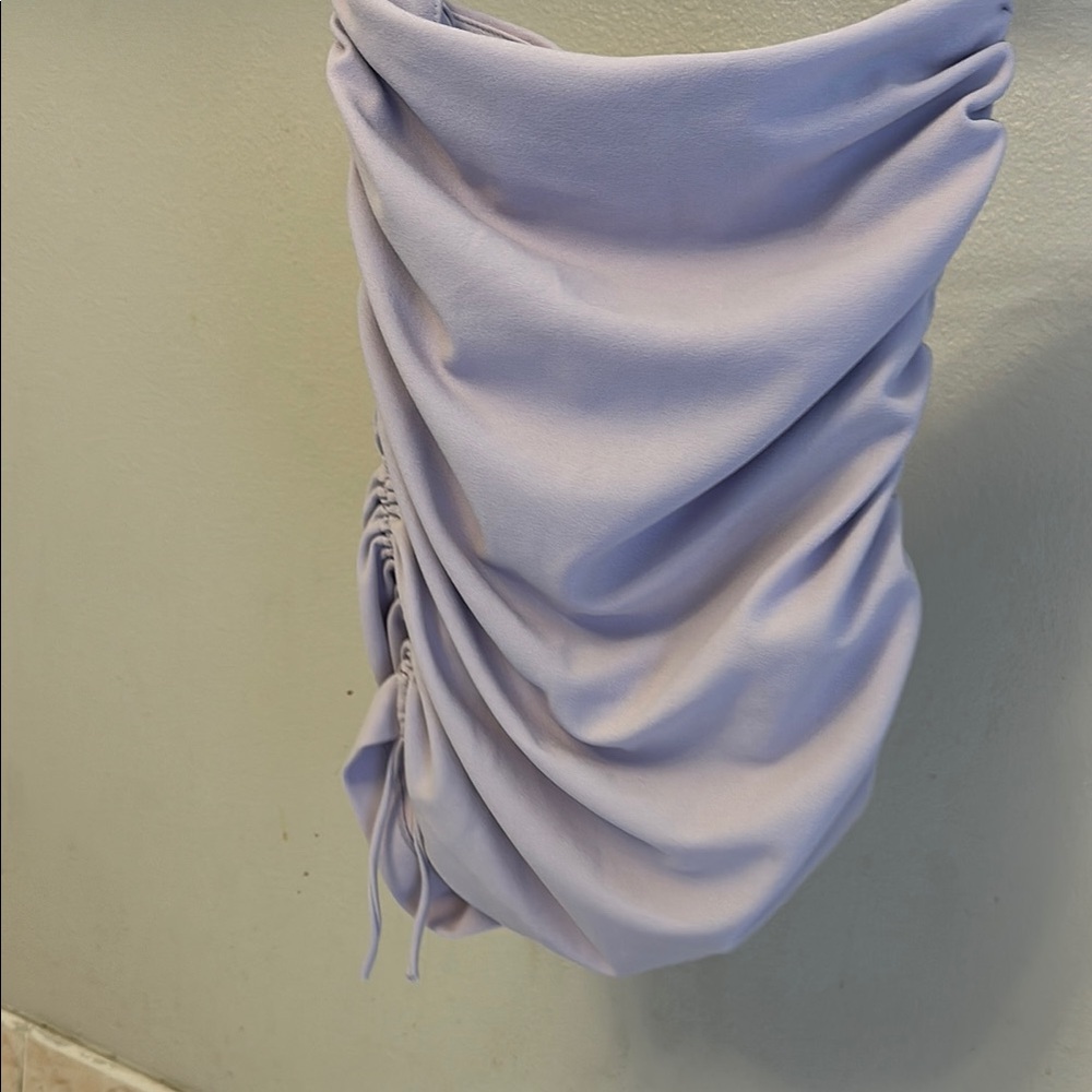 Lavender Ruched Shoulder Bag